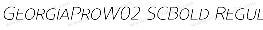 GeorgiaProW02 SCBold Regular字体转换